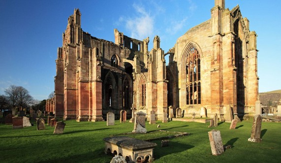 Melrose Abbey on St Cuthbert's Way Pilgrim Walking Holiday